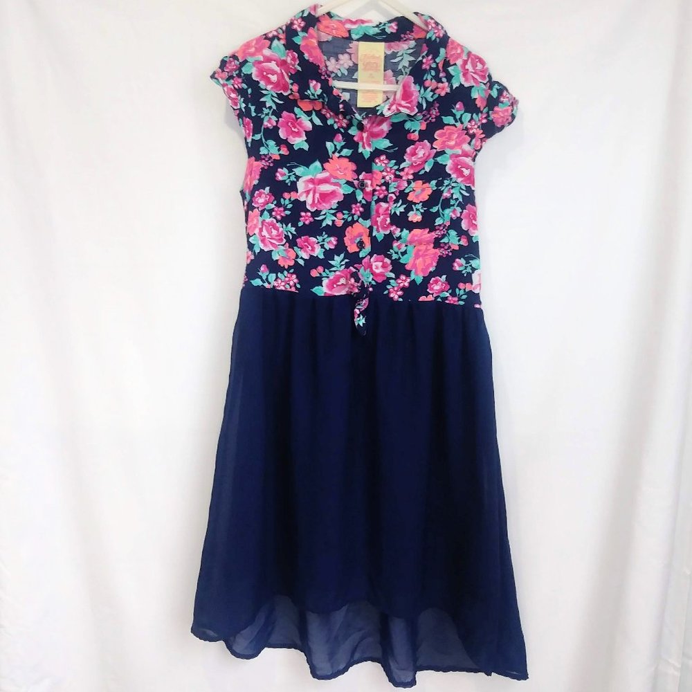 FADED GLORY floral asymmetrical dress